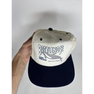 Bottlenose Natural Spring Water Vintage SnapBack Hat White